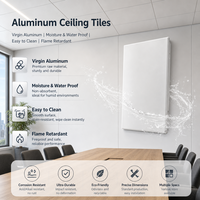 Panneau de plafond en aluminium, panneau composite ignifuge en nid d'abeille, revêtement imperméable pour mur de bureau