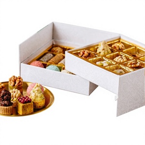 Luxury Eid Ramadan Mubarak Baklava Packaging Custom Gold Stamping Gift Box for Arabic Sweets Pistachio Pastry Packaging - Product Image 1