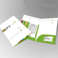 Tamaño personalizado, laminación a prueba de arañazos, en relieve, ranura para tarjeta de visita, archivo de papel, carpeta de presentación de documentos