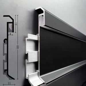 Battiscopa in lega di alluminio pavimento a parete battiscopa a <span class=keywords><strong>LED</strong></span> battiscopa a <span class=keywords><strong>led</strong></span> in alluminio illuminazione battiscopa luci da pavimento a <span class=keywords><strong>led</strong></span> - Product Image 5