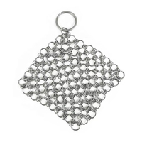 Éponge de nettoyage en maille métallique flexible pour cuisine, réutilisable, pour nettoyage en profondeur, disponible en diverses formes et tailles, avec mailles grossières et fines