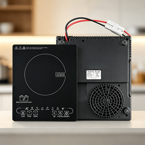 OEM fornello a <span class=keywords><strong>induzione</strong></span> solare con bruciatore singolo 24V/48V DC Touch Control di vetro alloggiamento Hotpot funzione pannello solare - Product Image 4