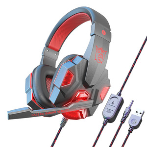 Comfortable Gaming Headset Luminous <strong>Computer</strong> Wired <strong>Headphone</strong> Adjustable with <strong>Microphone</strong> Wired Gaming Earphones - Product Image 1