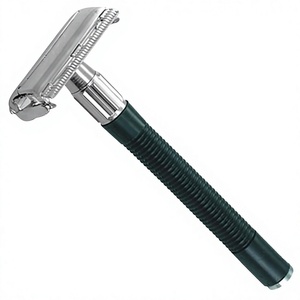 Professional High-quality Stainless Steel Safety Razor with Textured Non Slip Handle for Daily Shaving Low price ECO razor - Product Image 1