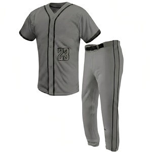 Uniforme de baseball 100% polyester, tissu respirant, léger, coupe confortable, unisexe, sublimation, logo personnalisé, OEM, ODM - Product Image 1