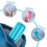 Bouteille d'eau potable automatique élégante pour chien frais Conteneur d'eau portable pliable en plastique pour animaux de compagnie Modèle solide Bols pour animaux de compagnie Mangeoires