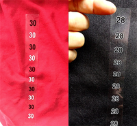 Autocollants d'étiquette de taille de vêtements en PVC transparent en vinyle personnalisés adhésif d'impression transparent XS S M L XL pour étiquettes d'emballage
