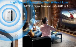 Access Point WiFi Range Extender Drahtloser Internet-Repeater WiFi-Signal verstärker Bis zu 3000 m² und 26 Geräte WiFi Extender