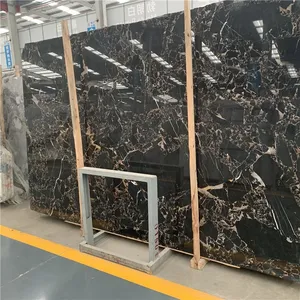 Bella atene Nero Portoro marmo Nero piastrelle del pavimento della toilette prezzo in uae design romanzo porcellana all'ingrosso rivestimento facciata ston - Product Image 2