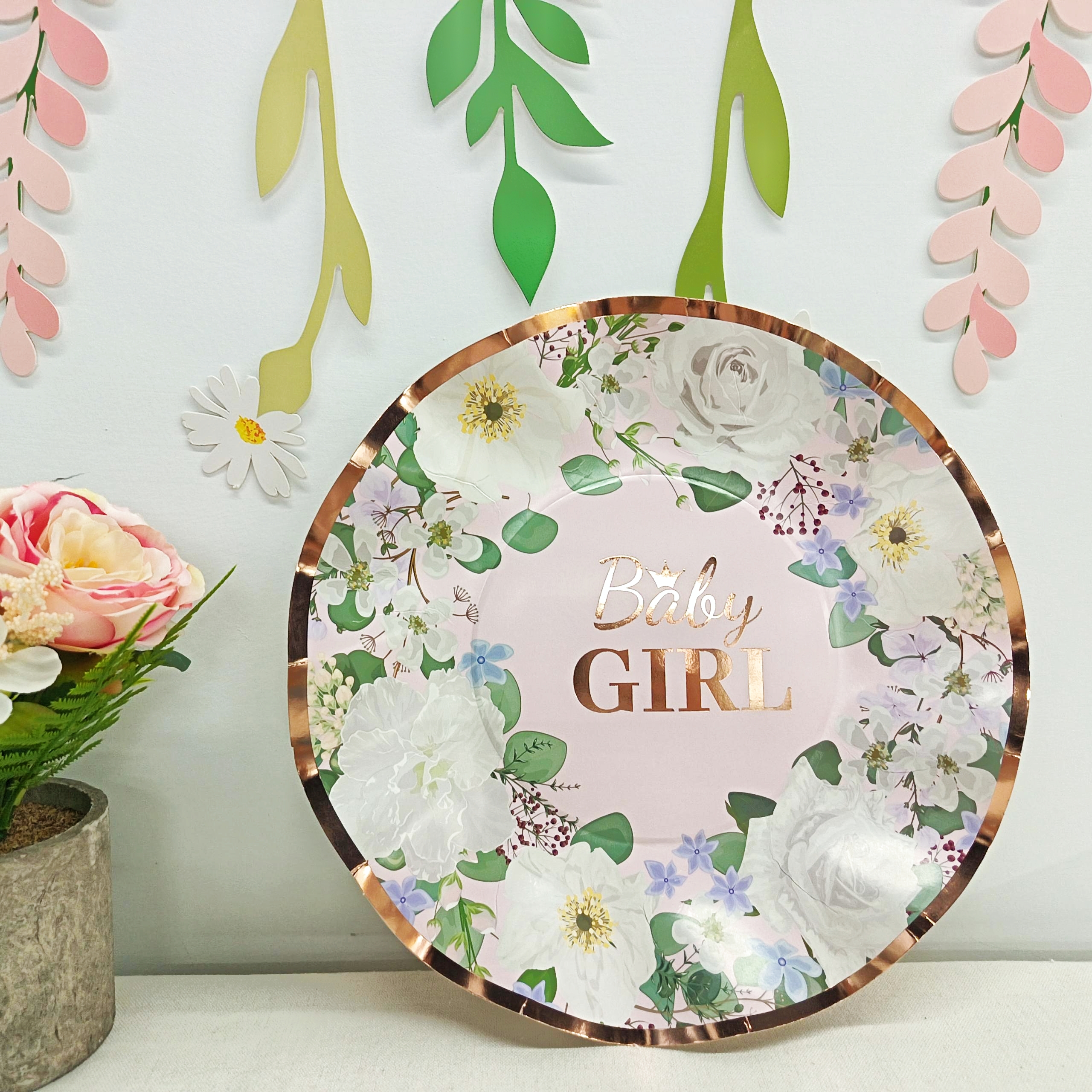 Plato blanco de 10.5 pulgadas * 8 unidades