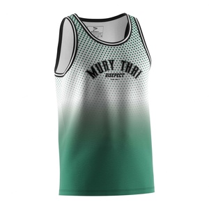 เสื้อกีฬา Odm ระบายอากาศได้ดี ลายพรางมวยไทย เสื้อยืดออกกำลังกาย เสื้อกล้ามสำหรับเทรนเนอร์มวย - Product Image 3