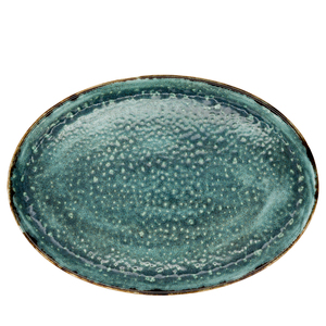 Piatto Ovale Turchese Luna 34x24 Cm - Product Image 1