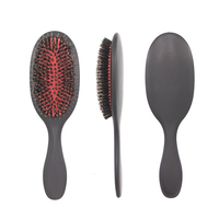 Cepillo de pelo de marca privada, cerdas negras de plástico, extensión de pelo, peluca, venta al por mayor