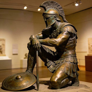Statues et sculptures en bronze grandeur nature de <span class=keywords><strong>Rome</strong></span>, Troie, Sparte, en bronze naturel de haute qualité, pour parcs historiques extérieurs, décorations artisanales en métal - Product Image 5