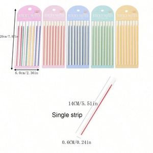 Stylo fluorescent à rayures, étiquette autocollante transparente pour commentaires et mémos, étiquette de signalisation longue pour 800 feuilles ou plus, 5 pièces - Product Image 3