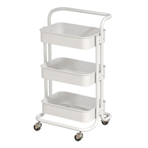 Chariot de Salon Multifonctionnel en Métal en Promotion |   Chariot de rangement pour salon de manucure, salon de coiffure, cuisine et organisateur de collations - Product Image 5