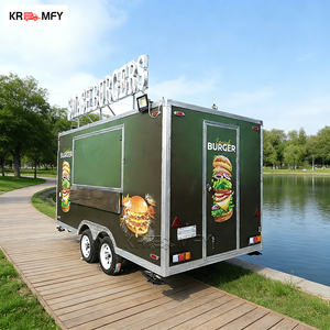 รถเข็นขายอาหารเคลื่อนที่อเนกประสงค์แบบลากจูง ทำจากไฟเบอร์กลาสและอะลูมิเนียม สำหรับขายฮอทดอกและอาหารจานด่วน - Product Image 6