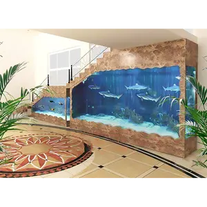 Luxurious Grand Villa Hotel Decorative Shapes Background Fish Bowl Aquarium, Fish Tank 2000L Acrylic@