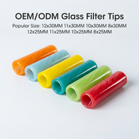 Embouts en verre spiralés ronds colorés de 10 mm, 11 mm, 12 mm avec 7 trous, logo personnalisé