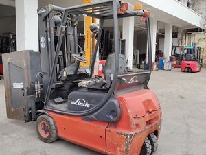 中古電動フォークリフト リンデ E16C カウプアプライアンス クランプ 1.5T413G付き - Product Image 4