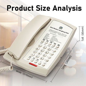 FICAN9808 Teléfono <span class=keywords><strong>fijo</strong></span> Tienda Hotel <span class=keywords><strong>Precio</strong></span> de fábrica Diseño novedoso moderno con 5 Juegos de teléfonos con cable de marcación de un toque - Product Image 4