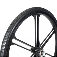 Jeu de roues Nedong 24x1.5, pneus de vélo en caoutchouc massif, frein V en alliage d'aluminium, MOQ500