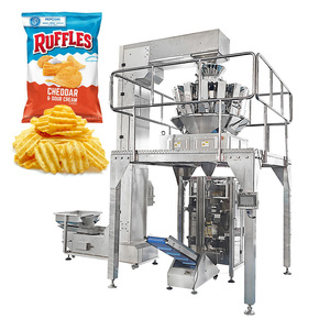 Mesin kemasan chip jagung Nitrogen vertikal kecepatan tinggi otomatis mesin kemasan keripik kentang makanan ringan makanan ringan