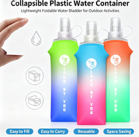 Bouteille d'eau pliable en TPE, récipient portable pliable pour le camping et la randonnée en plein air