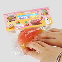 Jouets tendance 2024 OEM Taba Squishy, mignons jouets en peluche moelleux en forme de patte de chat pastèque Mochi, jouets anti-stress pour enfants