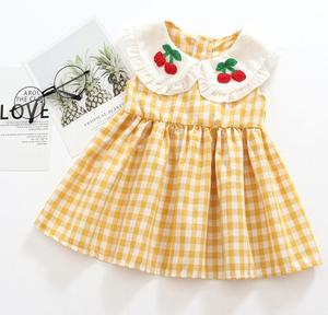 Robes d'été pour enfants en gros à prix abordable, jolies robes cerises rouges, style coréen, vêtements tendance pour filles - Product Image 4