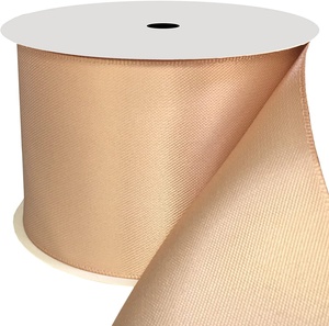 Оптовая Продажа с фабрики 2-Дюймовая атласная лента сплошной цвет 100% полиэфирная лента тканый узор в рулоне для подарочной упаковки цветок розы - Product Image 3