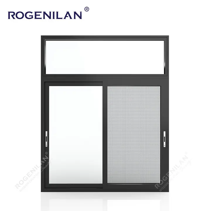 ROGENILAN High Impact Double Glazed Tempered Glass Windows Thermal Break Sliding Sealing Windows