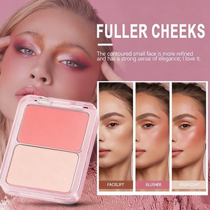 Fard à joues crème hydratant tout-en-un, illuminateur 2-en-1, poudre libre liftante, pâte brillante effet eau pour le maquillage des joues, des yeux et de la clavicule - Product Image 5