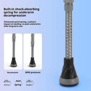 Youth Underarm Medical Crutches for Fractures, Anti-slip, Spring Shock Absorption, Rehabilitation Training Walking Aid, Lightwei - Product Image 4