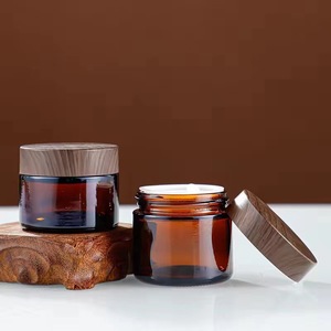 Envase Cosmético de Vidrio Ecológico de 5g 30g, Tarro Redondo Ámbar para Crema Facial con Tapa a Prueba de Niños y Hermética, Venta al Por Mayor - Product Image 3
