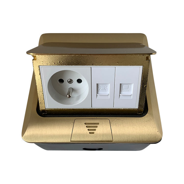 VNX Floor Pop up Power Socket for Office Floor With Dual Socket Charger /Electric Pop up Floor Socket