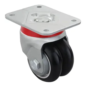 SS Dual Wheel Agv Robot Caster Wheels 2 2.5 3 4 Inch Customization Available