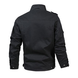 Chaquetas de primavera para hombre con logotipo personalizado, estilo casual, talla grande, con efecto lavado, ideales para un look de líder. - Product Image 4