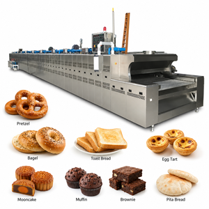 Four à pâtisserie commercial, machine à fabriquer des empanadas au fromage, des saucisses, des pains égyptiens Baladi, machine à pain à convoyeur pour les grandes boulangeries - Product Image 3