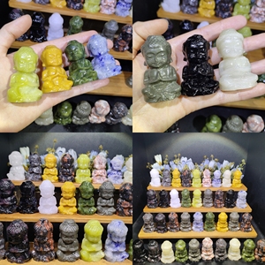 Offre Spéciale : Petit Bouddha Bébé en Cristal Naturel Mélangé pour Méditation et Guérison, Idéal pour Ornements DIY - Product Image 5