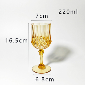 Calici da Vino Blu <span class=keywords><strong>Vintage</strong></span> in Plastica Trasparente, <span class=keywords><strong>Bicchieri</strong></span> Stile Retrò per Grandi Eventi e Ricevimenti di Nozze - Product Image 4