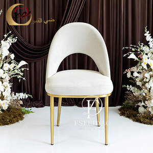 Silla de Boda de Lujo Moderna con Respaldo Alto, de Acero Inoxidable y Cuero PU Dorado, para Eventos de Hotel, Apartamentos y Uso en Exteriores - Product Image 2