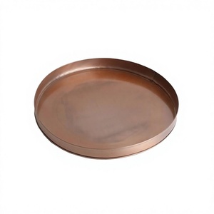 Plateau de service alimentaire en métal de qualité supérieure, design simple, forme ronde, plateau de service pour sucreries par Home Arts - Product Image 1