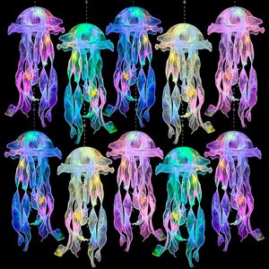 Lanternes en forme de méduse pour décorations <span class=keywords><strong>sous</strong></span>-marines, décorations suspendues en forme de méduse, thème sirène, cadeaux d'anniversaire pour femmes et filles - Product Image 1