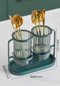 Boîte de rangement transparente simple pour baguettes de luxe, tambour suspendu au mur, étagère de vidange, boîte de rangement pour baguettes de cuisine - Product Image 6