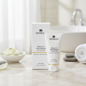 Crema de Oxígeno MATRIGEN 50ml, Crema Facial y Loción Antienvejecimiento y Blanqueadora, Estética Coreana, Para Todo Tipo de Piel, Para Mujeres - Product Image 3