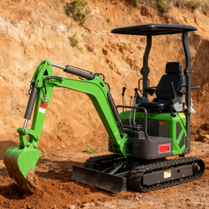 Hiệu Suất Cao 1.2 Tấn Micro Digger Xây Dựng Crawler Diesel <span class=keywords><strong>Mini</strong></span> Máy Xúc Mạnh Mẽ Điện Cho Không Gian Chặt Chẽ Nhỏ Bagger - Product Image 1