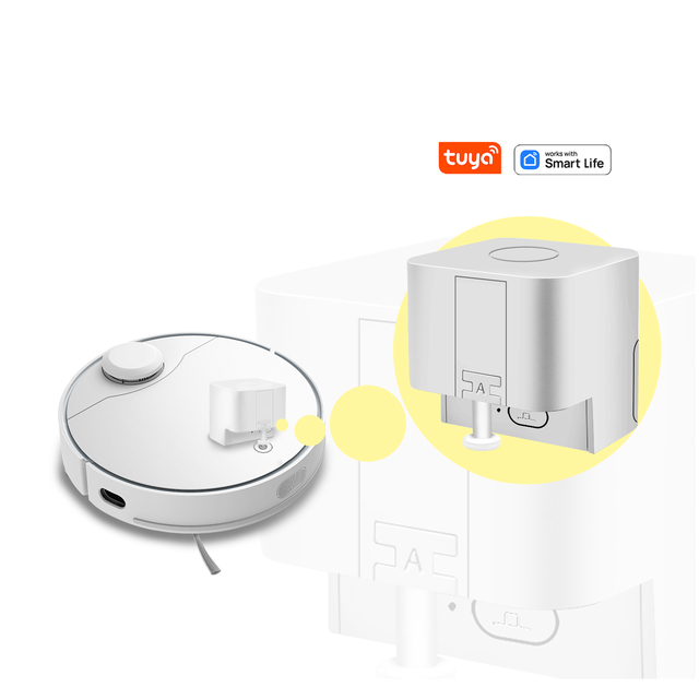 Graffiti Style White Smart Finger Robot Tuya Smartlife App Alexa/Google Voice Control Wireless Automatic Home/Hotel/Office