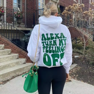 Sweat-shirt pour <span class=keywords><strong>femme</strong></span> de haute qualité, impression de lettres, logo personnalisé, coton lourd, manches longues, sweat-shirt chaud et coloré pour <span class=keywords><strong>femme</strong></span> - Product Image 3