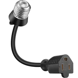 E27 E26 램프 홀더에 5-15R 변환기 연장 케이블 소켓 램프 홀더 어댑터 미국 표준 어댑터 케이블
